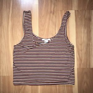 F21 striped crop top